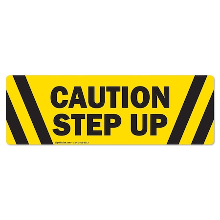 Caution Step Up 18in Non-Slip Floor Marker, 6PK
